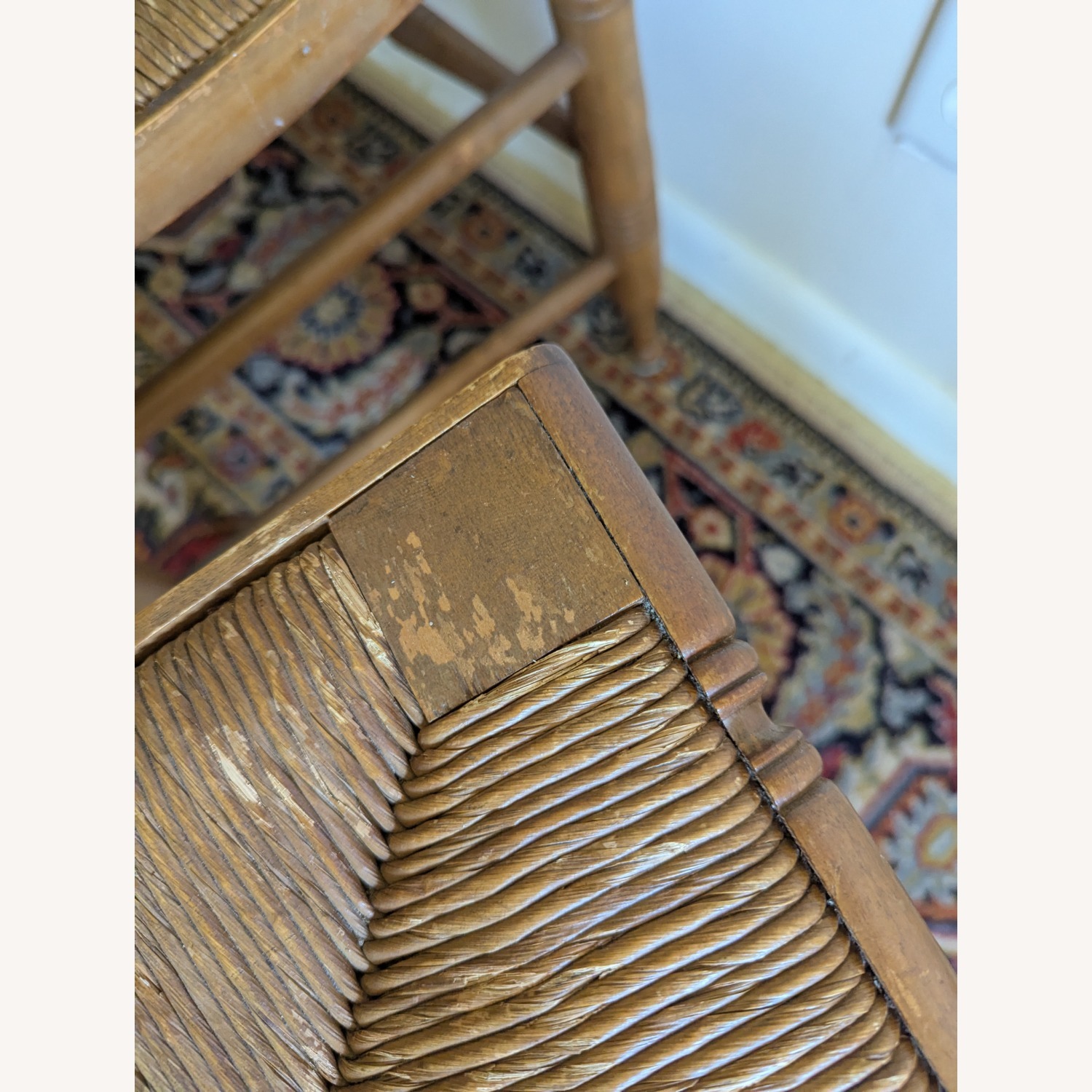 Vintage/Antique Finds Light Brown Dining Chairs - image-9