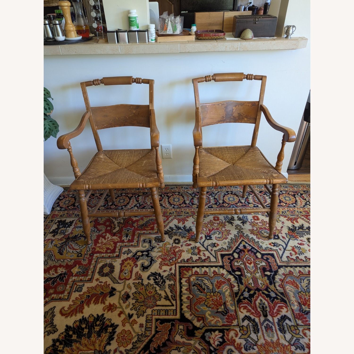 Vintage/Antique Finds Light Brown Dining Chairs - image-4