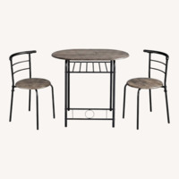 Amazon Black Wood Dining Set