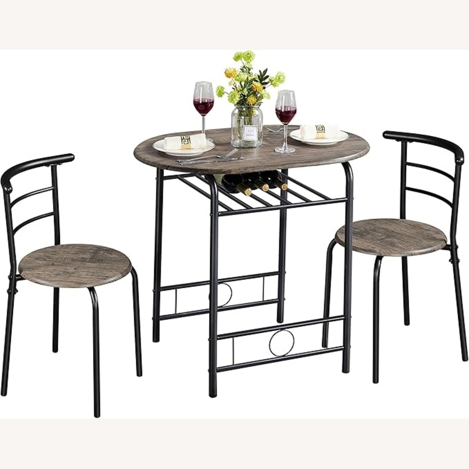 Amazon Black Wood Dining Set - image-4