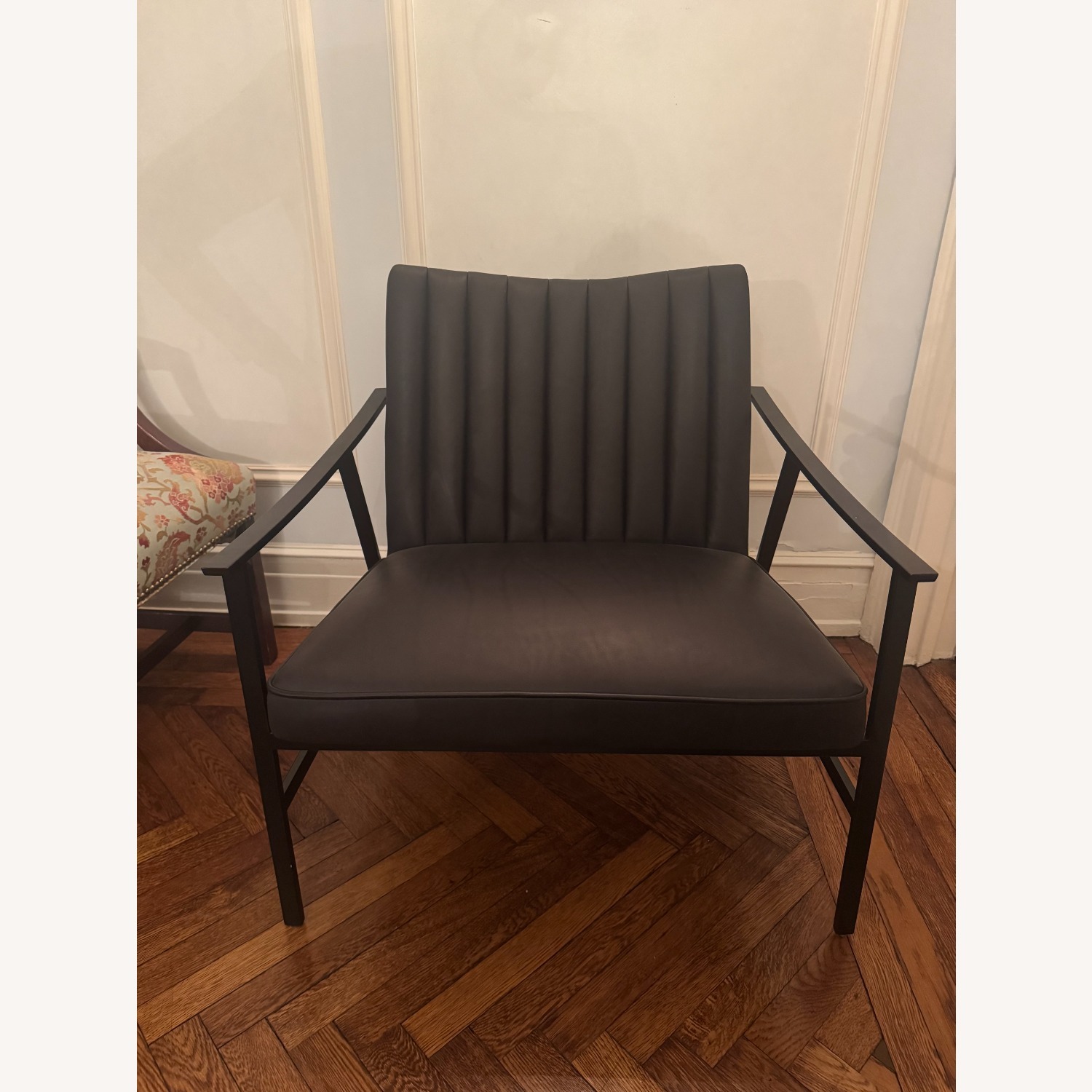 CB2 Blair Black Leather Accent Chairs - image-1