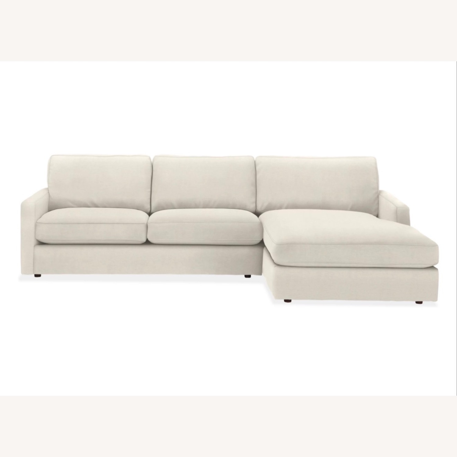 Room & Board White Fabric 2 Piece Sectional - image-1