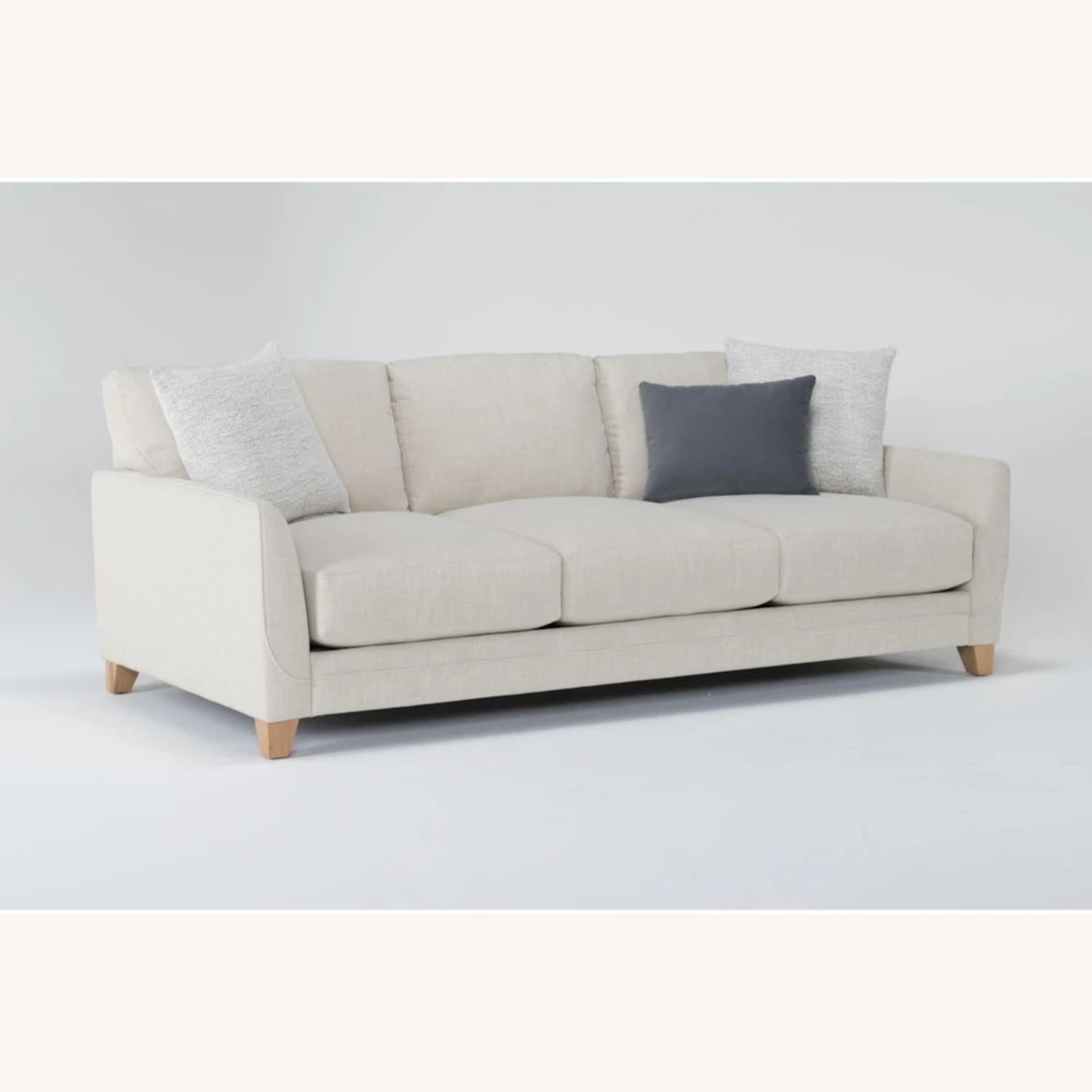 Living Spaces Soma Foam Light Brown Fabric 3+ Seater Sofa - image-7
