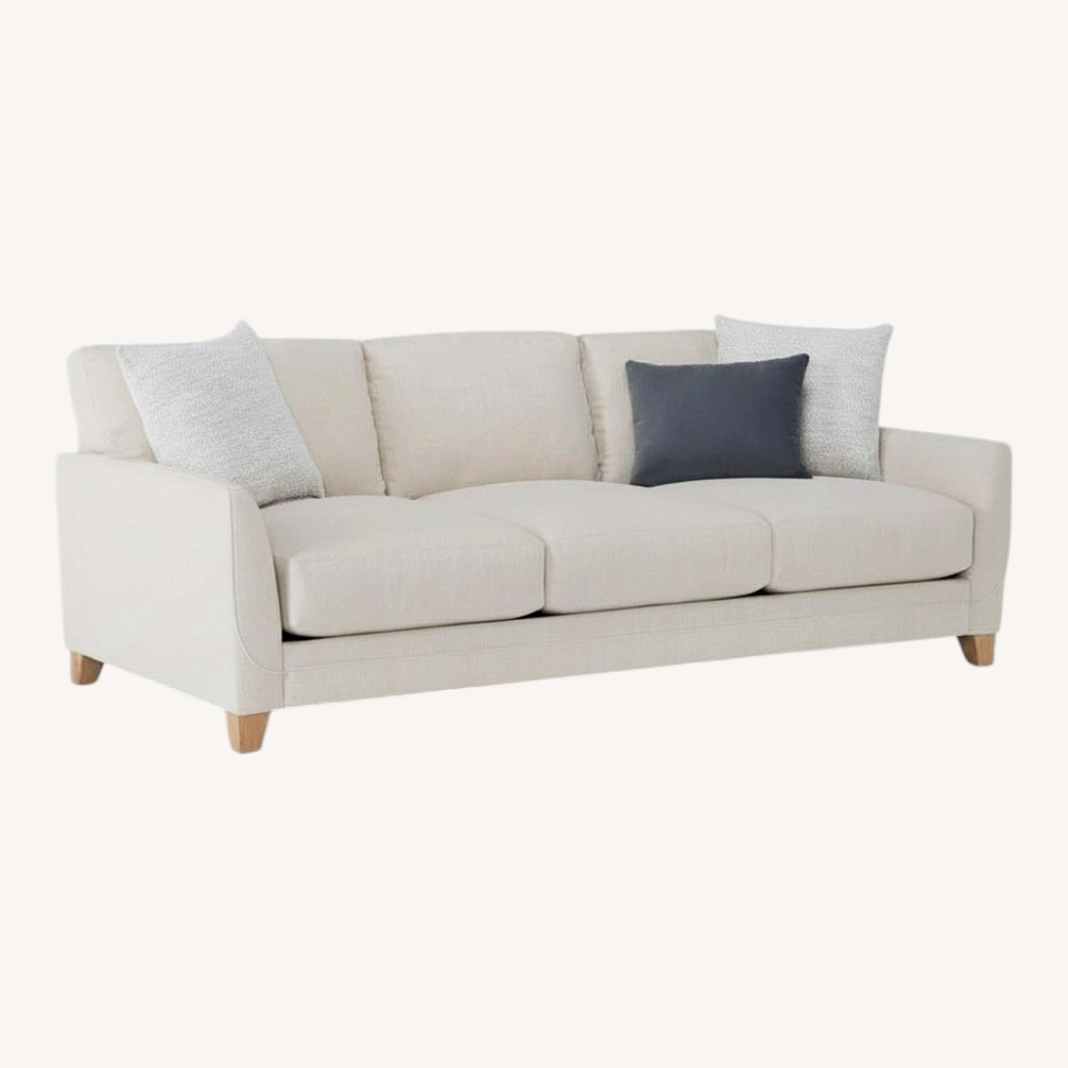 Living Spaces Soma Foam Light Brown Fabric 3+ Seater Sofa - image-0