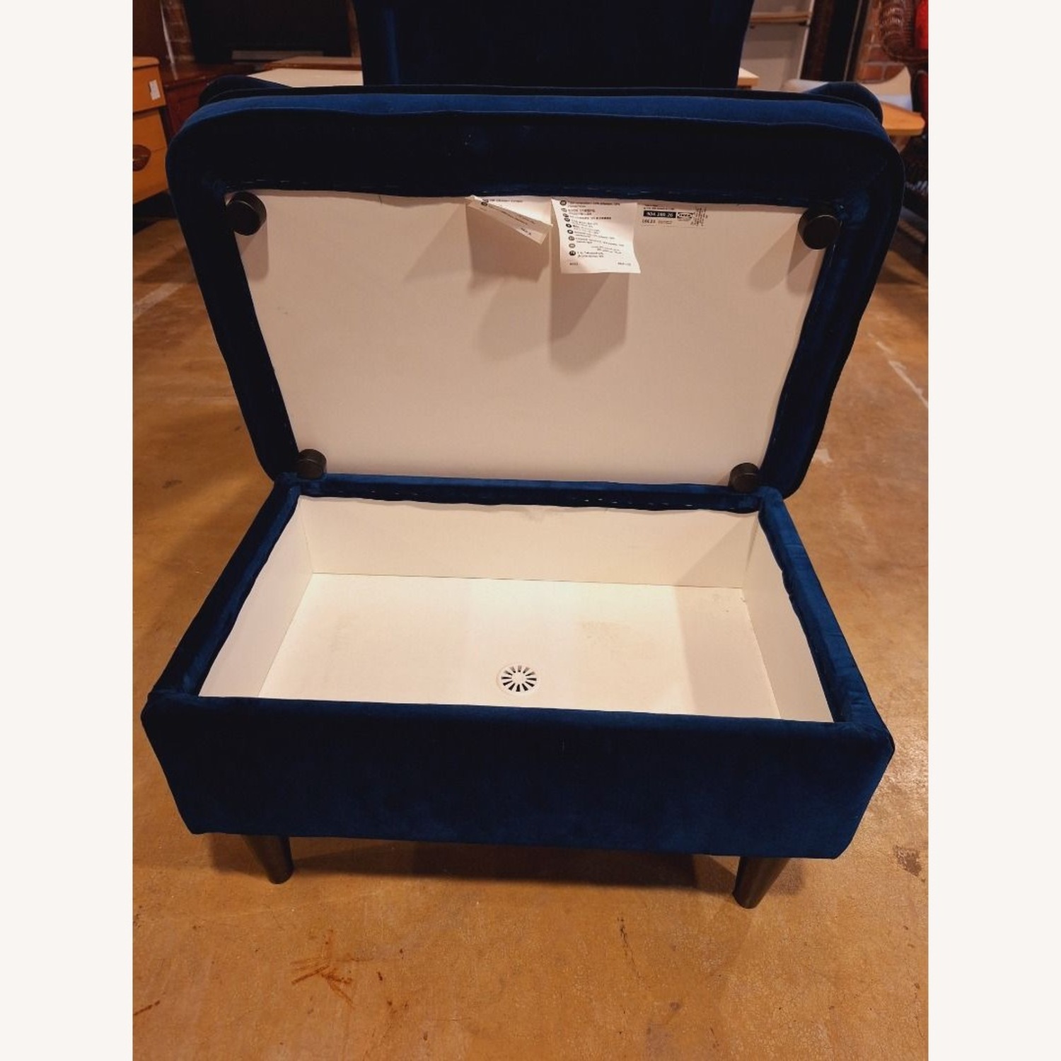 IKEA Blue Velvet Accent Chair - image-3