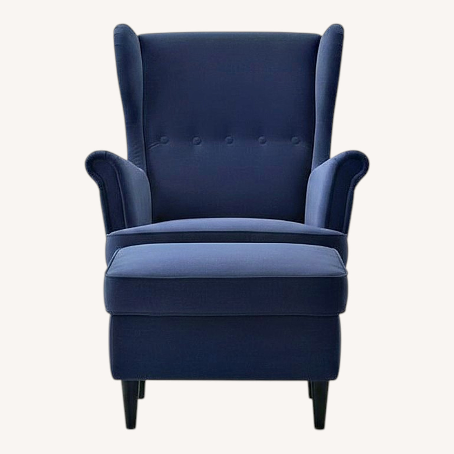 IKEA Blue Velvet Accent Chair - image-0