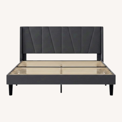 Used Vintage/Antique Light Gray King Bed for sale on AptDeco