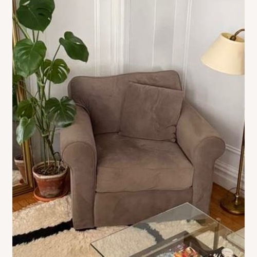 Used Macy's Cozy Grey Armchair for sale on AptDeco