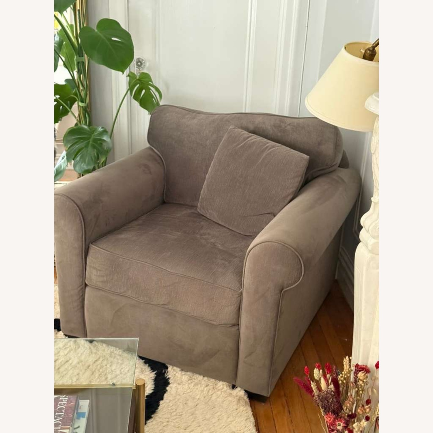 Macy's Cozy Grey Armchair - image-3