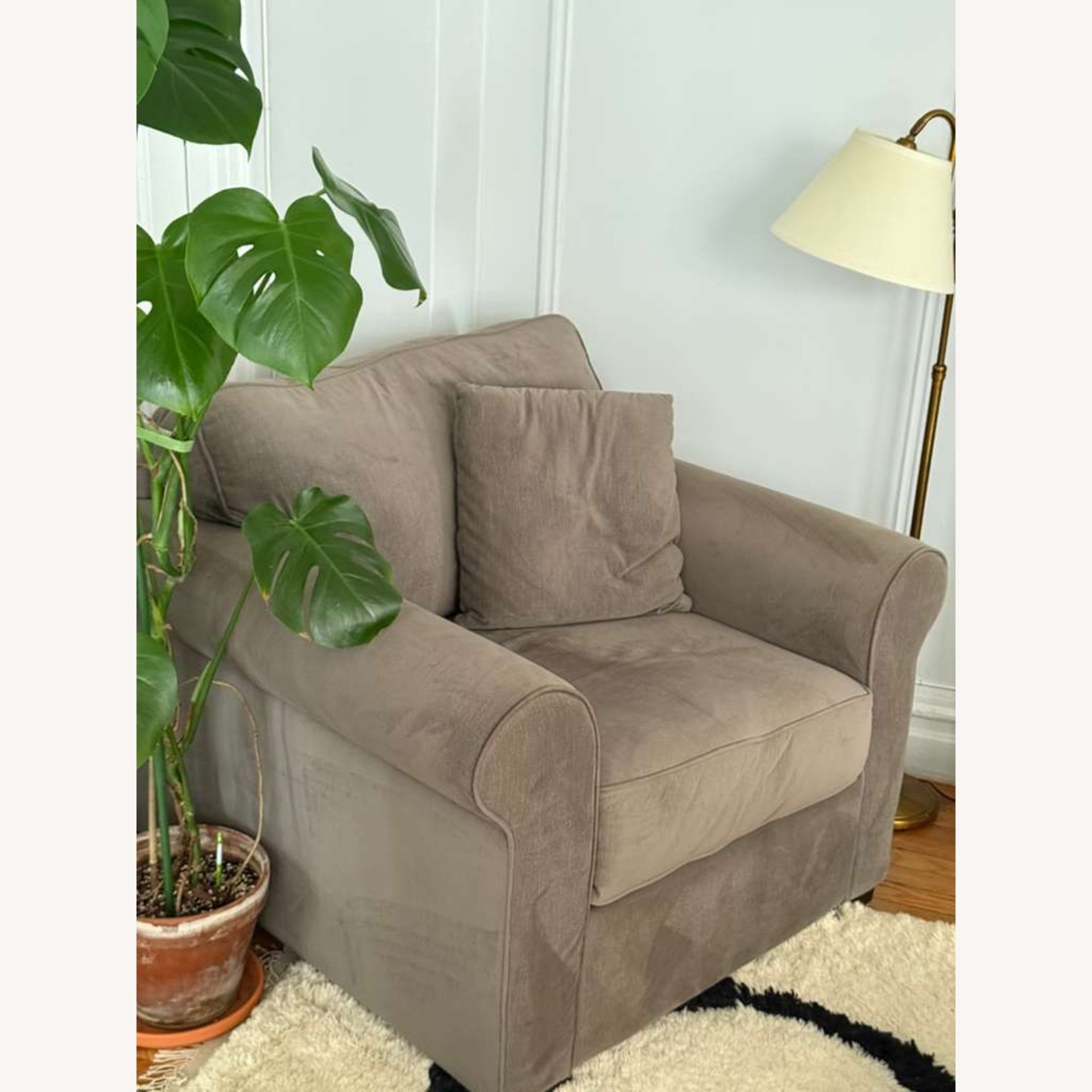 Macy's Cozy Grey Armchair - image-2