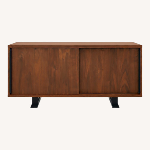 Used West Elm Dark Brown Wood Veneer Sideboard for sale on AptDeco