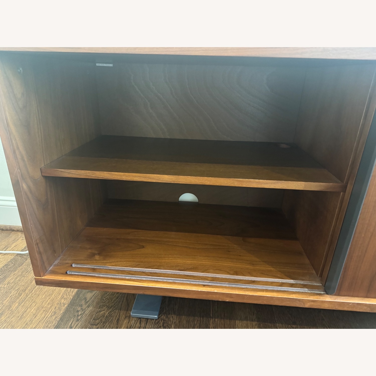 West Elm Dark Brown Wood Veneer Sideboard - image-6