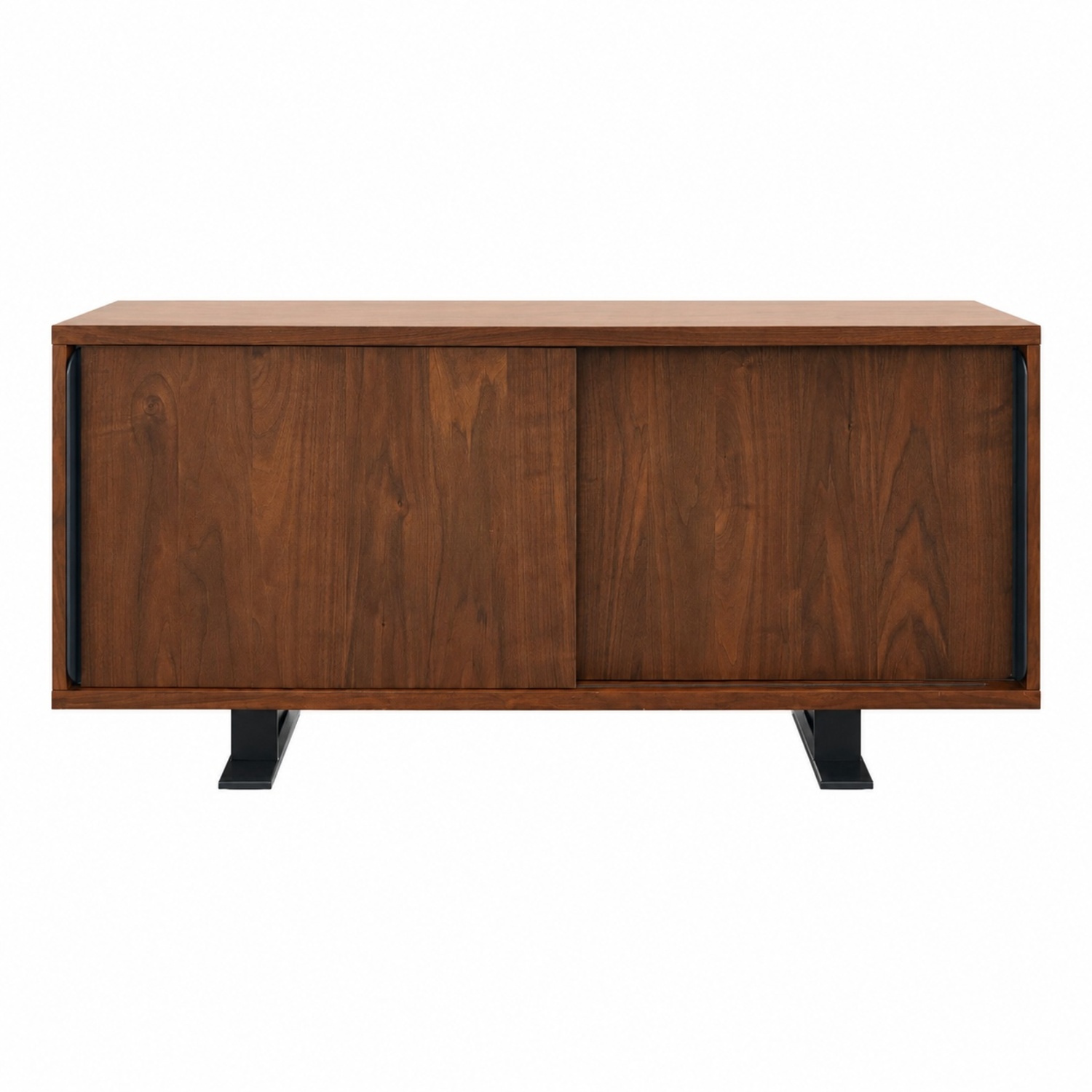West Elm Dark Brown Wood Veneer Sideboard - image-7