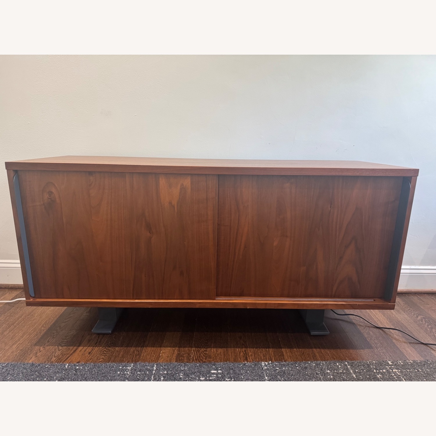 West Elm Dark Brown Wood Veneer Sideboard - image-1