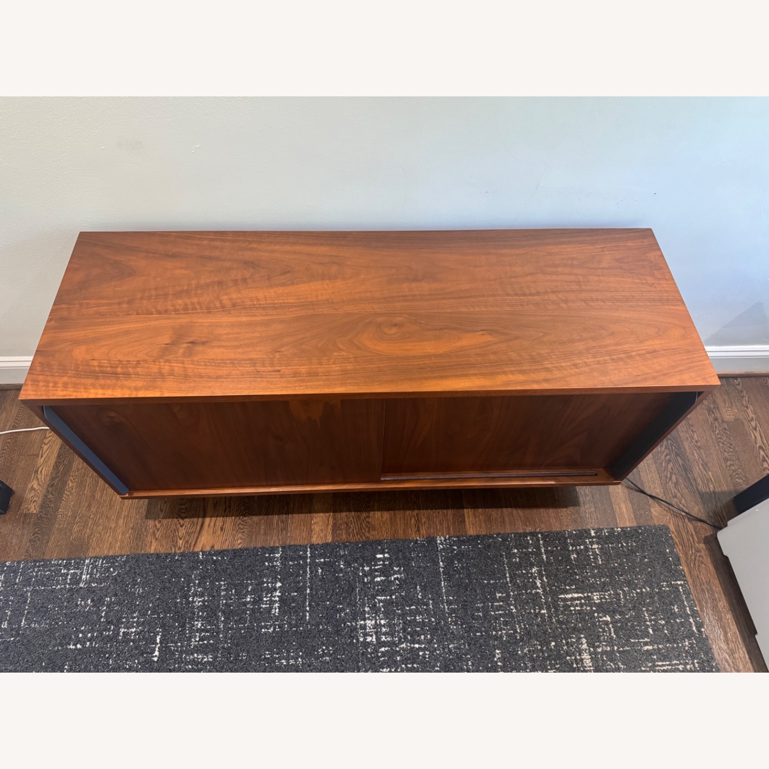 West Elm Dark Brown Wood Veneer Sideboard - image-2