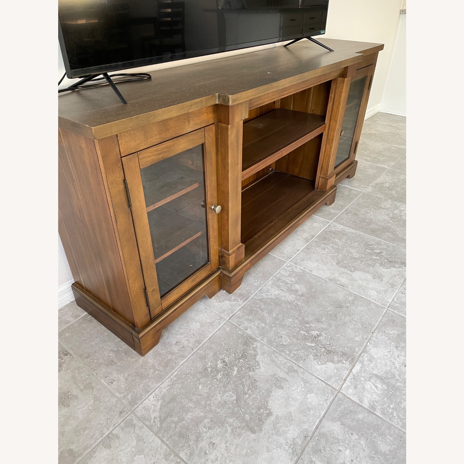 Ashley Furniture Light Brown Wood Media Storage - image-2