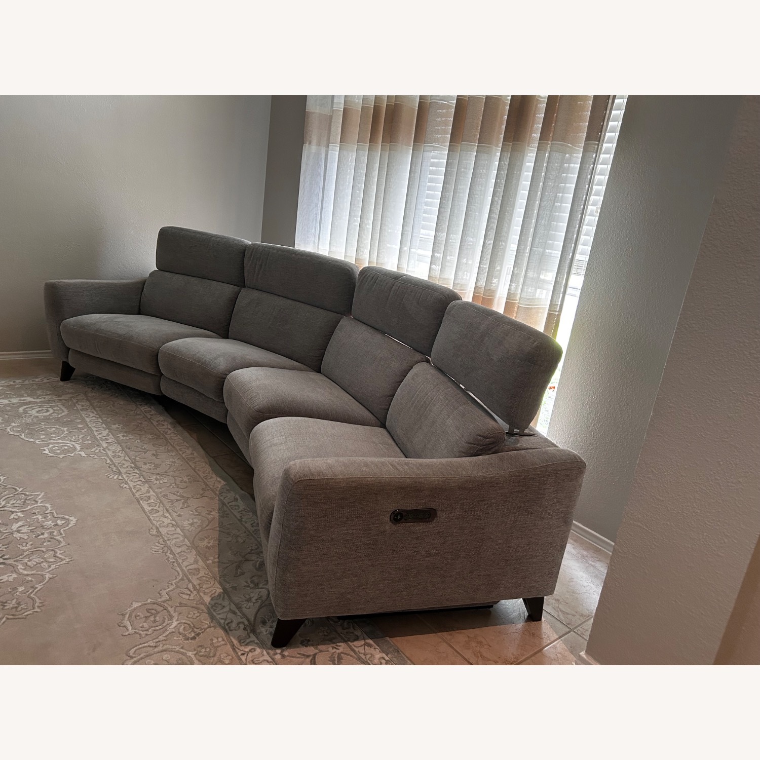 Star Furniture Dark Gray Fabric 3+ Seater Sofa - image-2
