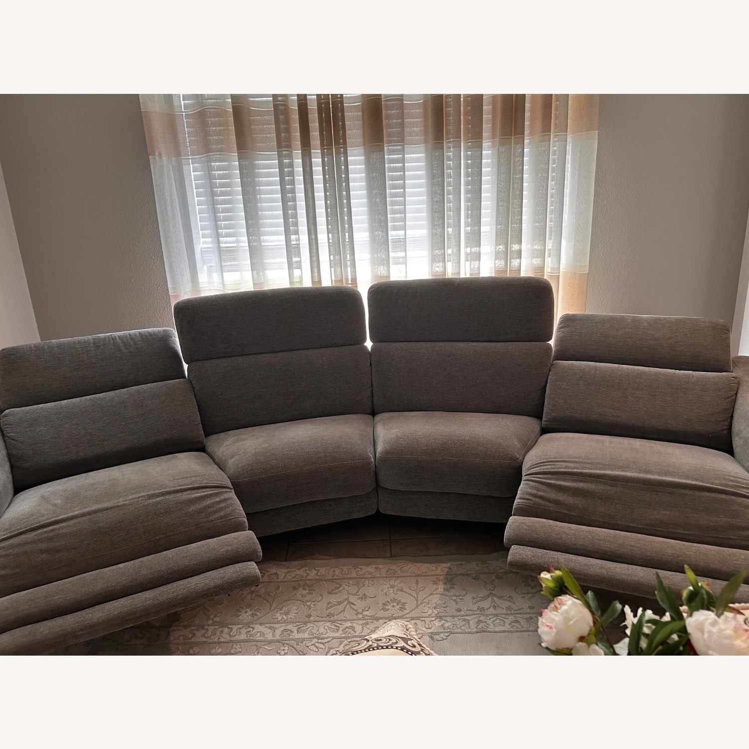 Star Furniture Dark Gray Fabric 3+ Seater Sofa - image-4