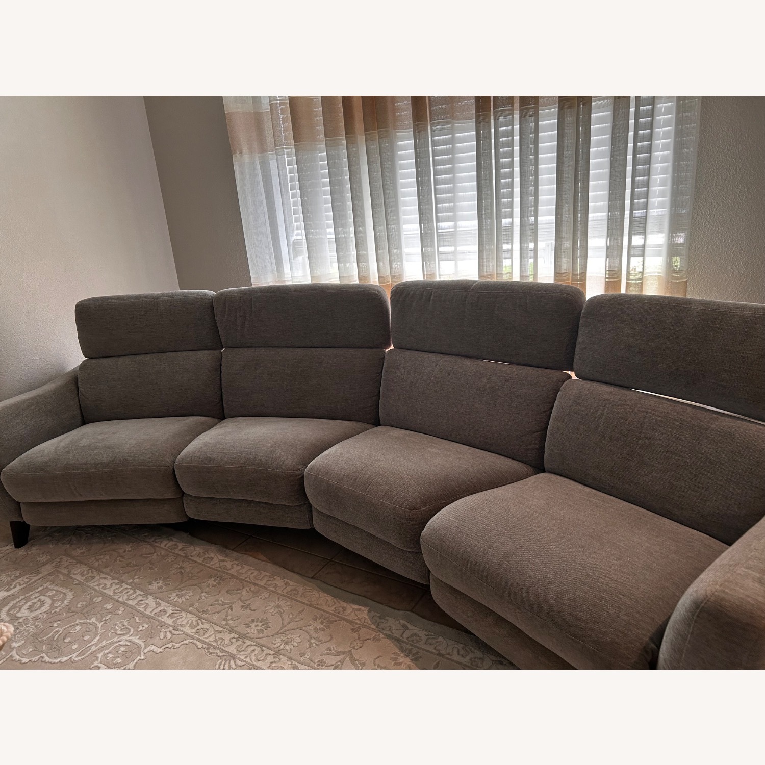 Star Furniture Dark Gray Fabric 3+ Seater Sofa - image-1