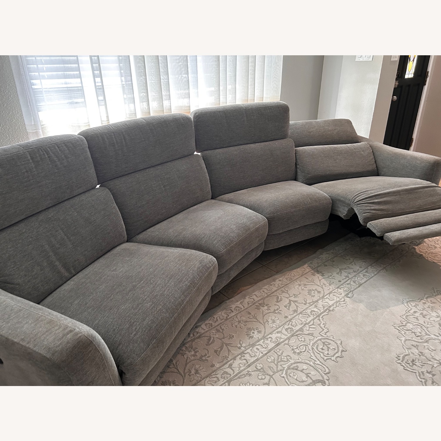 Star Furniture Dark Gray Fabric 3+ Seater Sofa - image-5