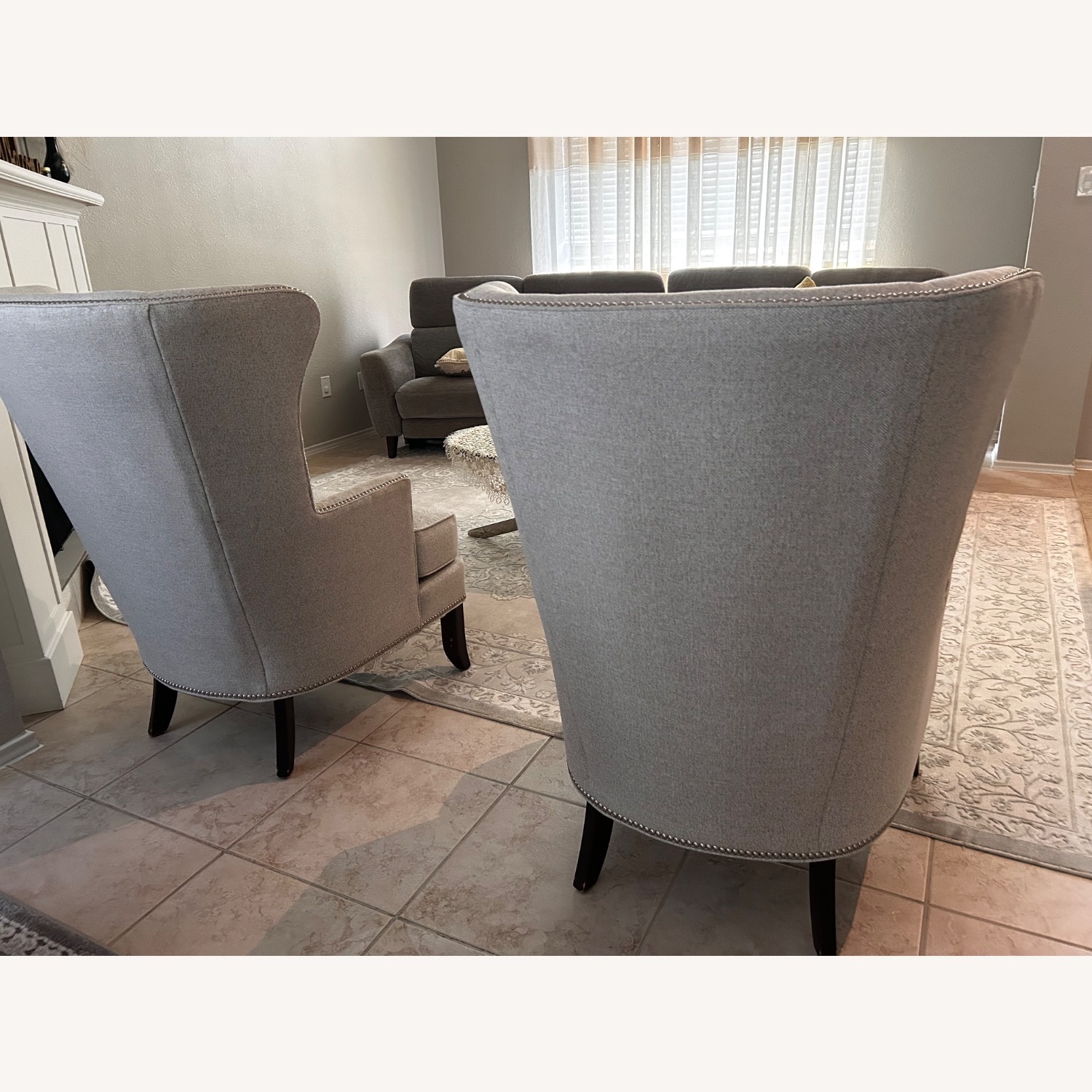 Star Furniture Light Gray Fabric Armchair - image-5