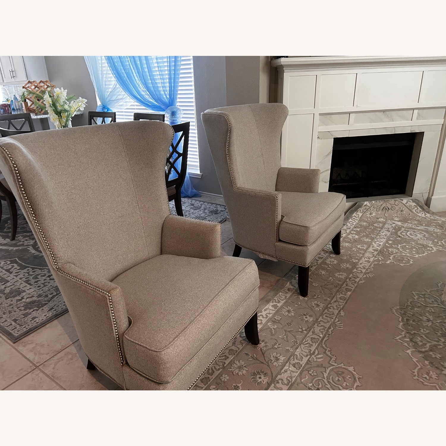 Star Furniture Light Gray Fabric Armchair - image-2
