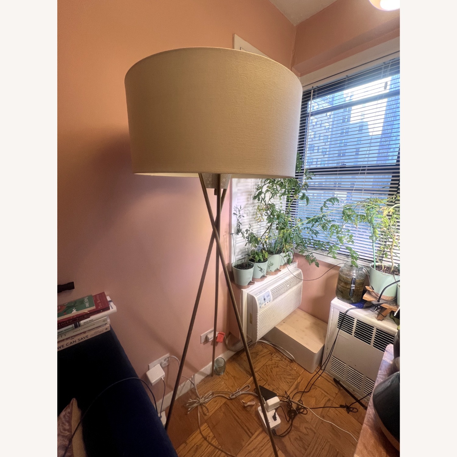 West Elm Mid Century Modern Brass Floor Lamp - image-3