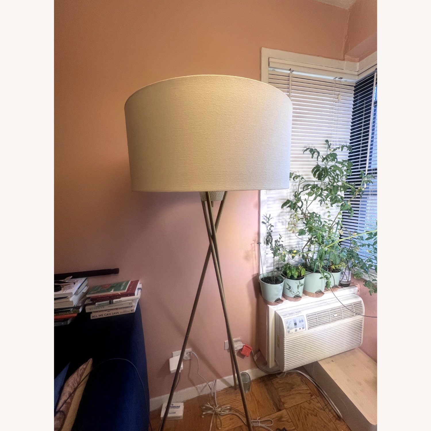 West Elm Mid Century Modern Brass Floor Lamp - image-2