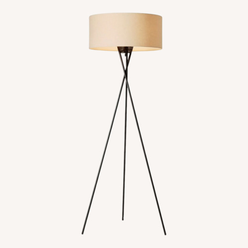 Used West Elm Mid Century Modern Brass Floor Lamp for sale on AptDeco