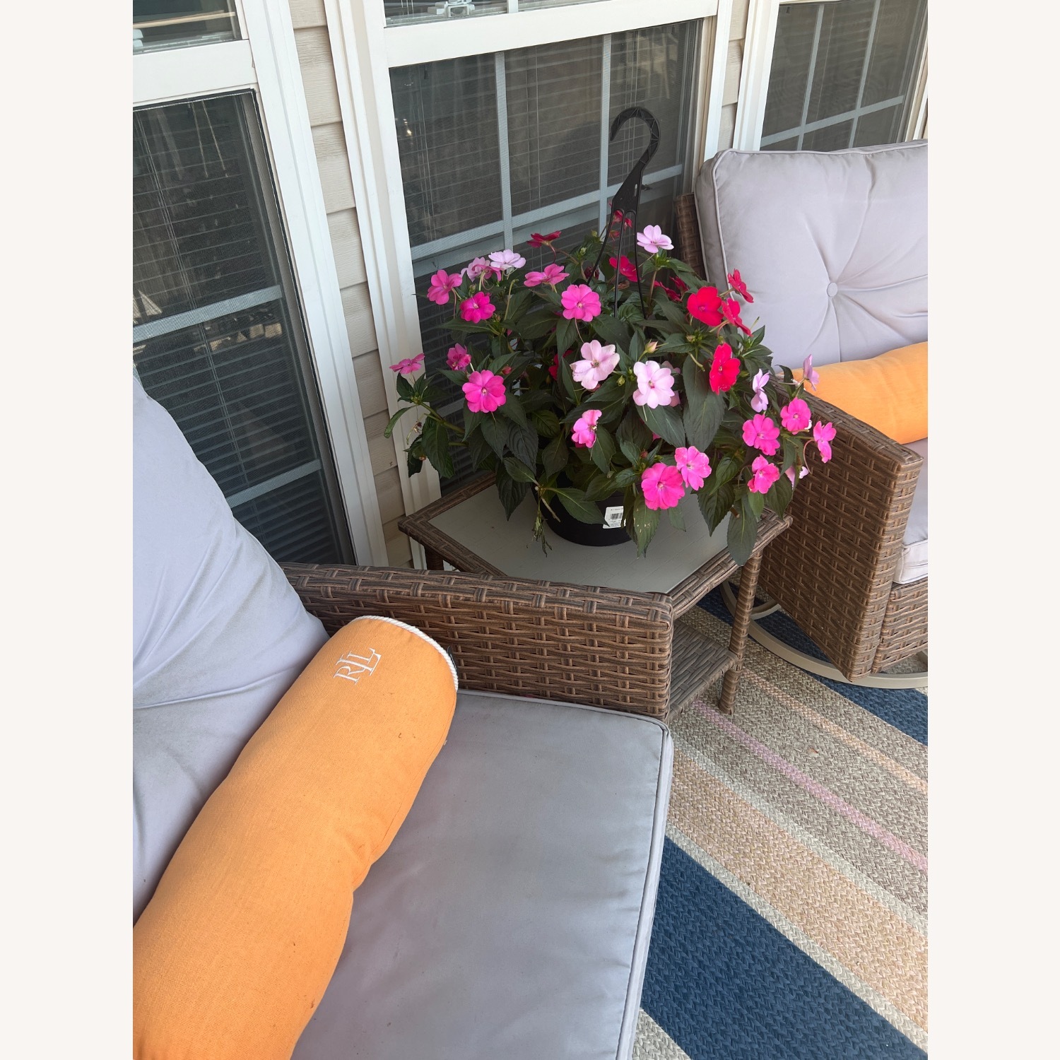 Light Gray Fabric Patio Furniture - image-3