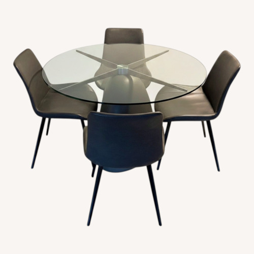 Used CB2 Light Gray Glass Dining Sets for sale on AptDeco