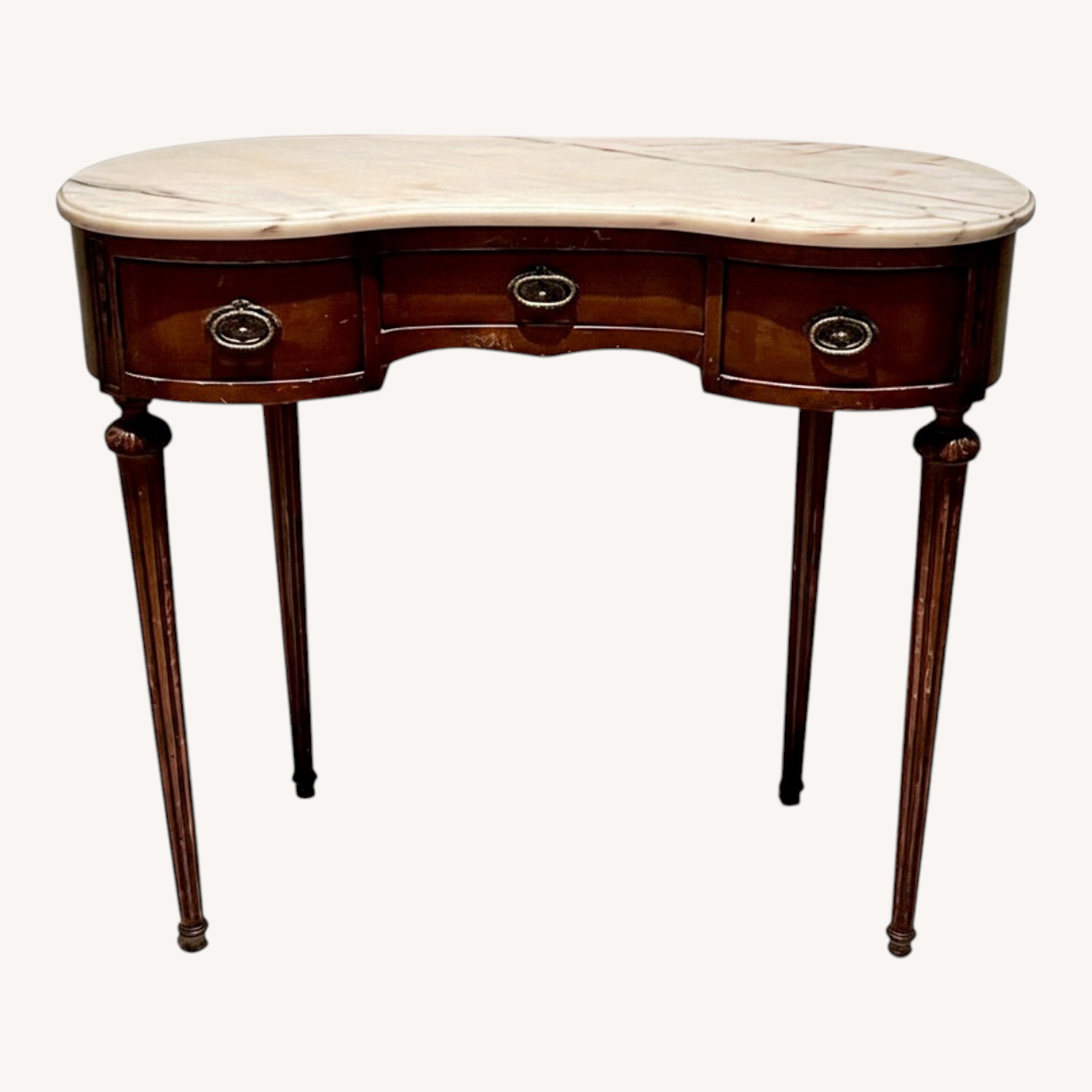 Vintage Wood Vanity Table - image-0