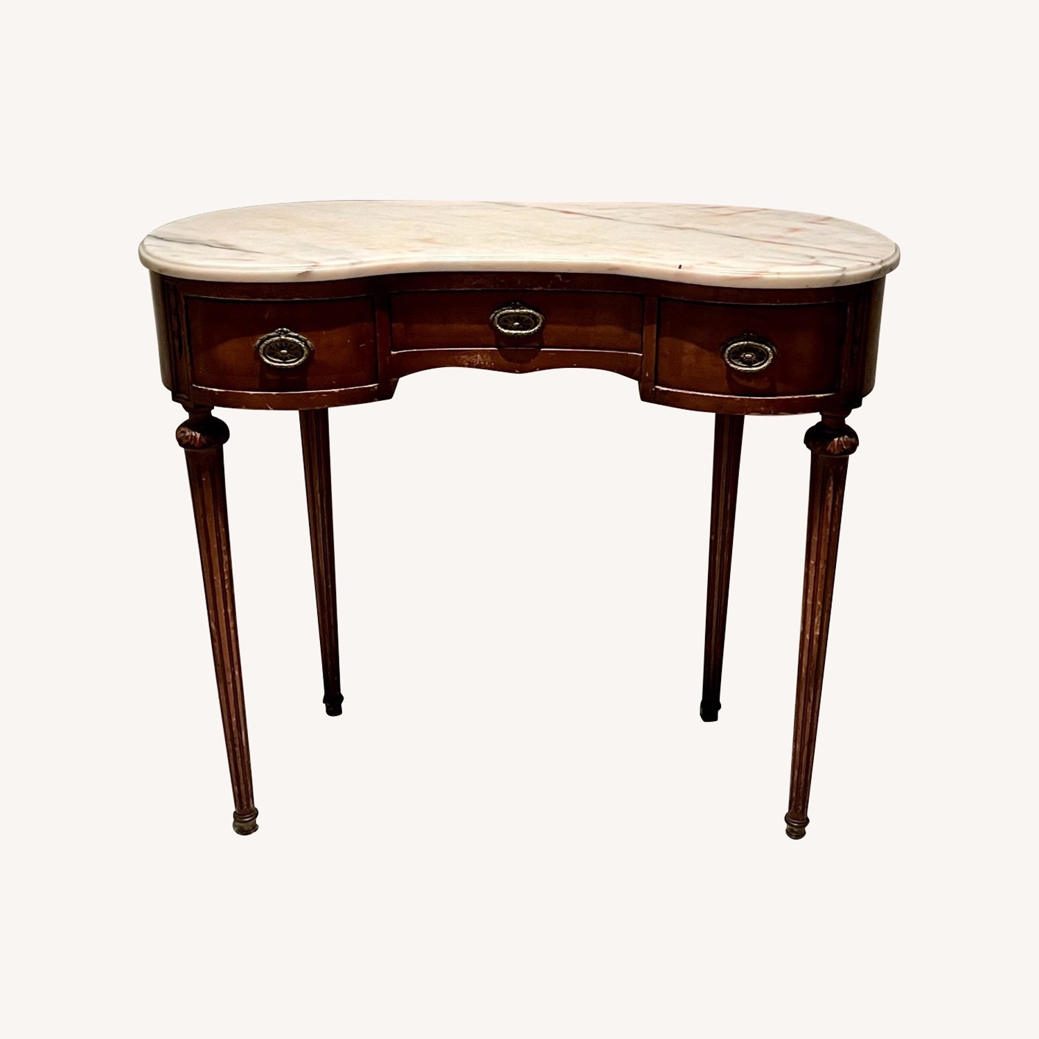 Vintage Wood Vanity Table - image-5