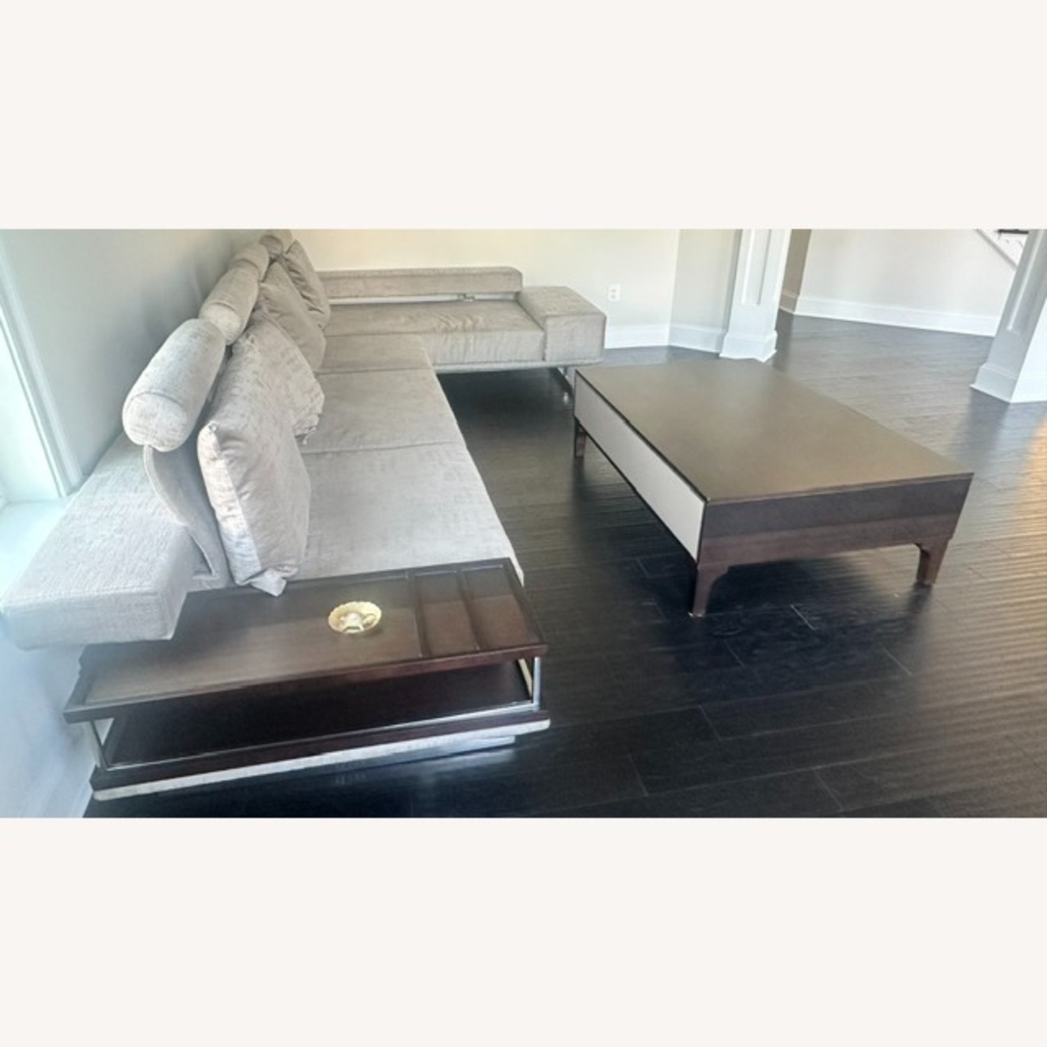 Light Brown Fabric 2 Piece Sectional - image-3