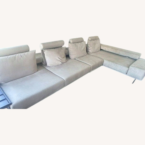 Used Light Brown Fabric 2 Piece Sectional for sale on AptDeco