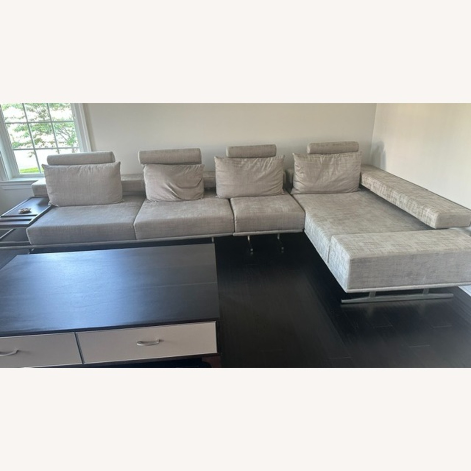 Light Brown Fabric 2 Piece Sectional - image-2