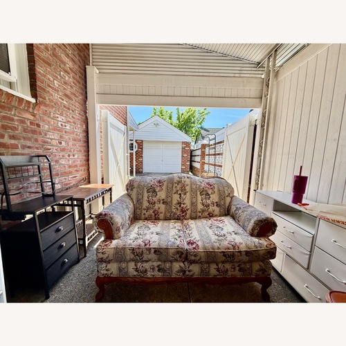 Used Vintage/Antique Fabric Loveseat for sale on AptDeco