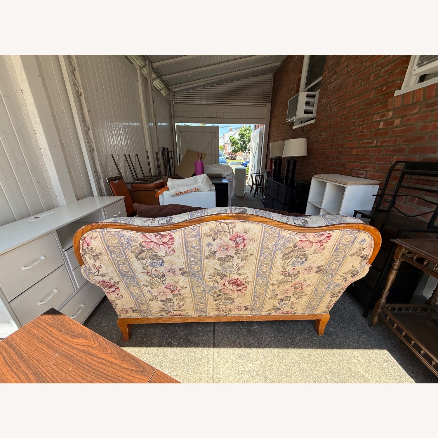 Vintage/Antique Fabric Loveseat - image-3