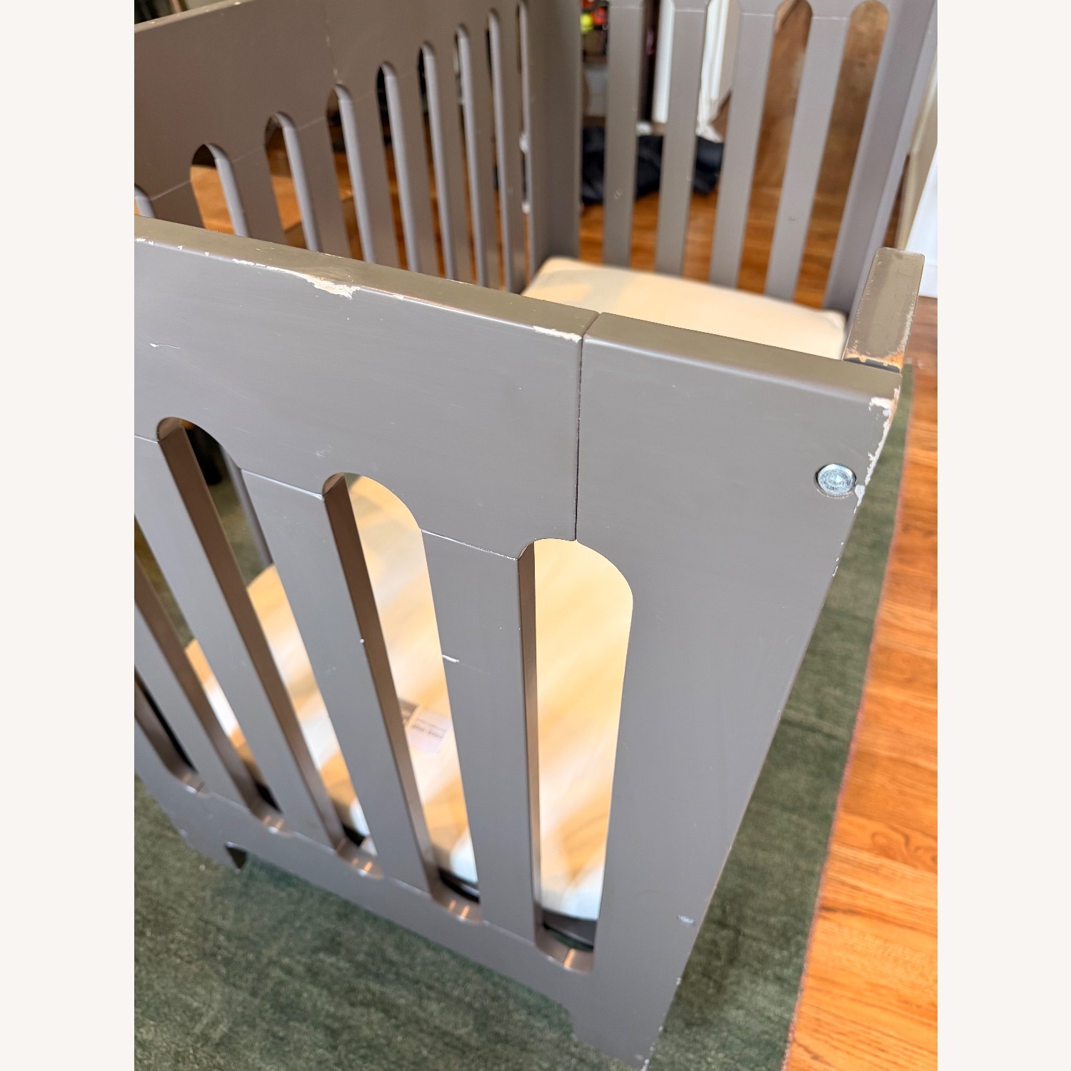 Bloom Alma Papa Dark Gray Wood Crib - image-3