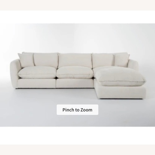 Used Living Spaces Natural Boucle 3+ Seater Sofa for sale on AptDeco