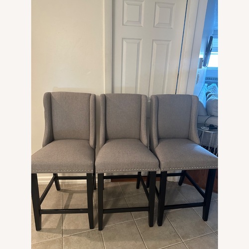 Used Light Gray Upholstered Stools for sale on AptDeco