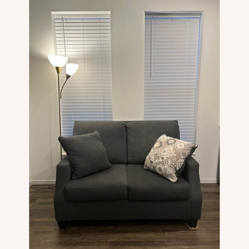 Used Dark Gray Fabric Loveseat for sale on AptDeco