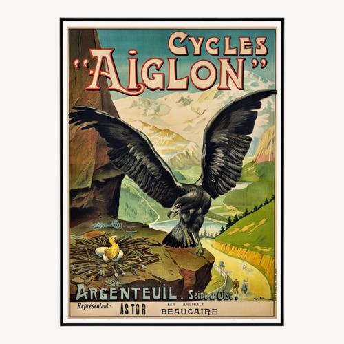Used Cycles Aiglon Vintage French Poster - c. 1901 for sale on AptDeco