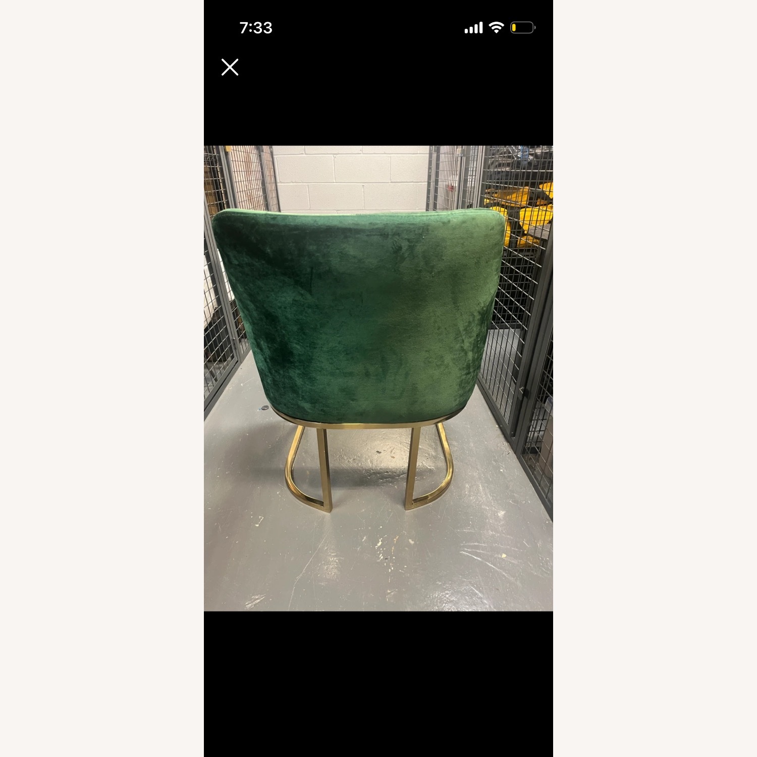 Green Velvet Accent Chair - image-4