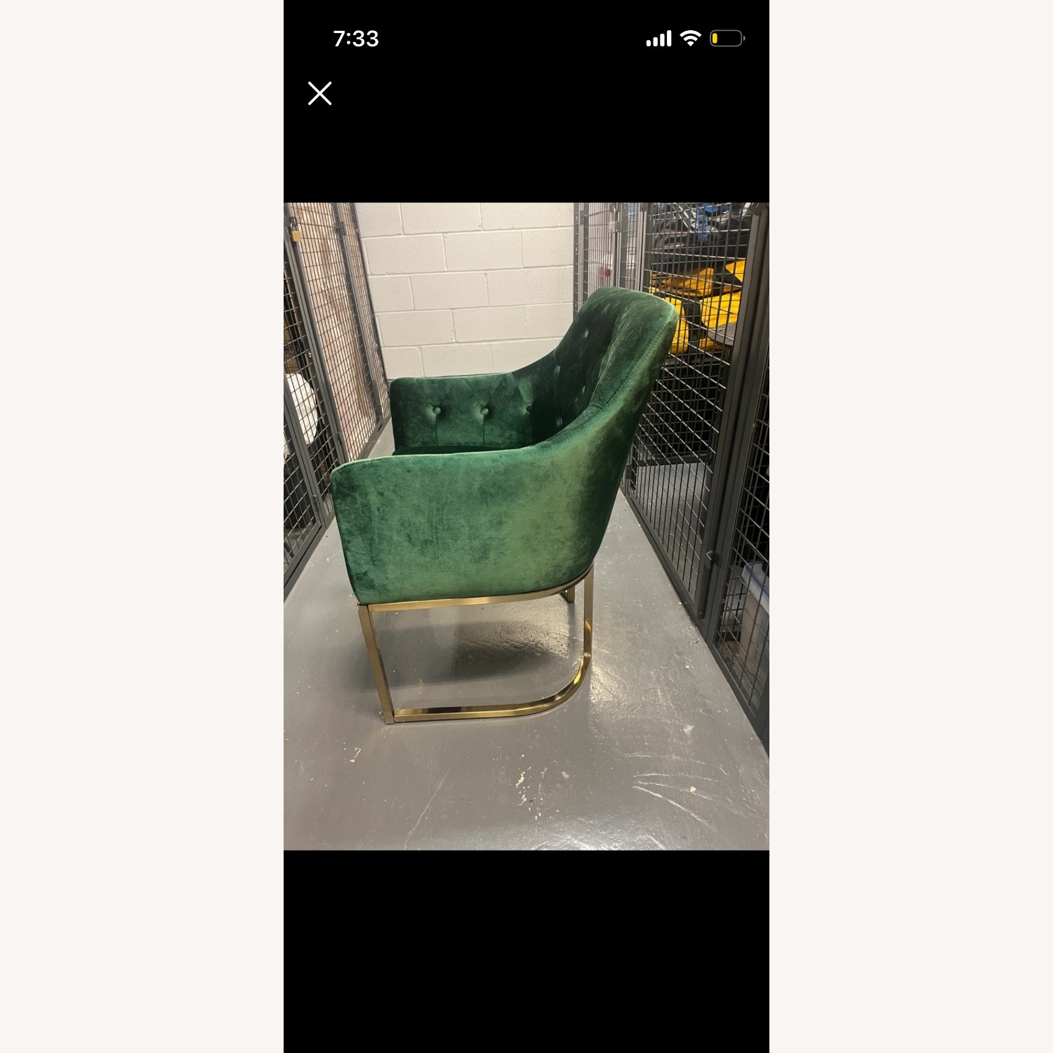 Green Velvet Accent Chair - image-2