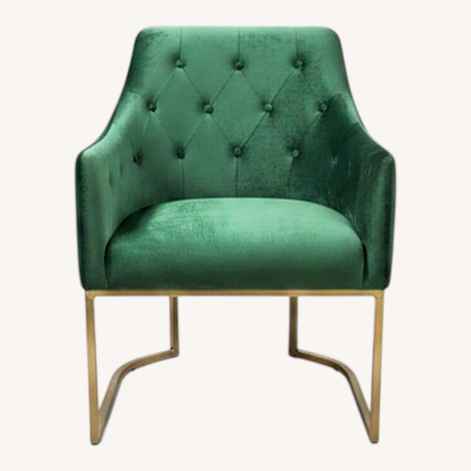 Green Velvet Accent Chair - image-0