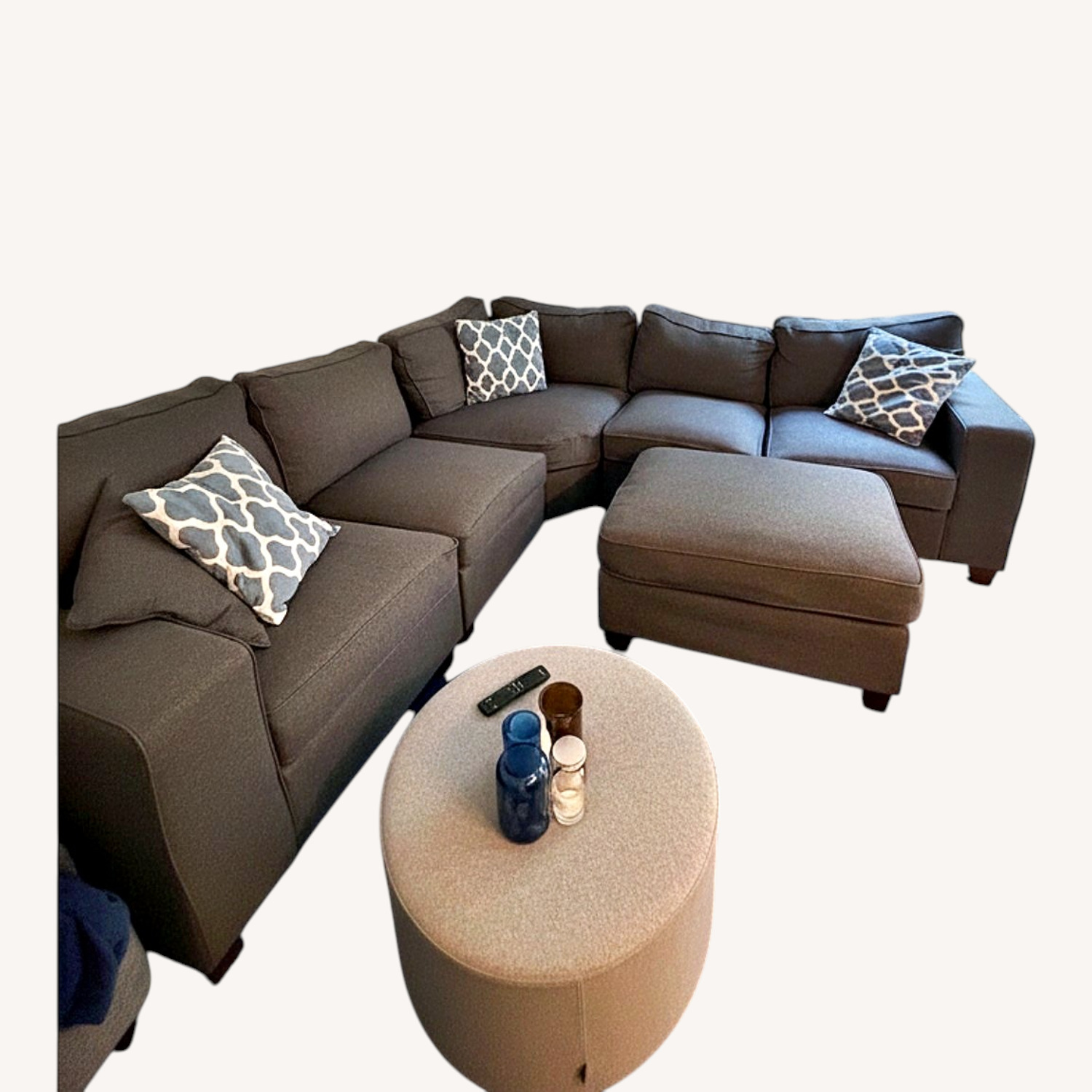 Sectional Grey Sofa - image-0