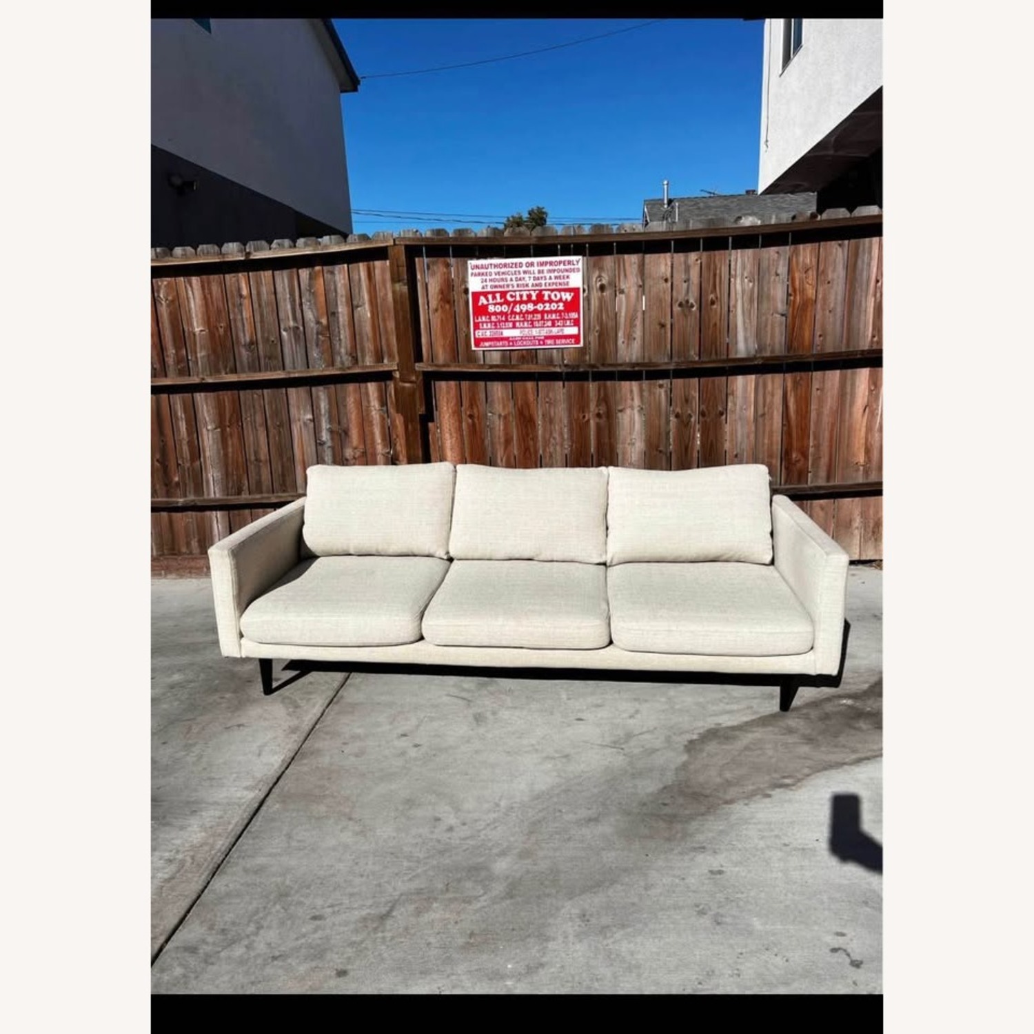 Natural Fabric 3+ Seater Sofa - image-1