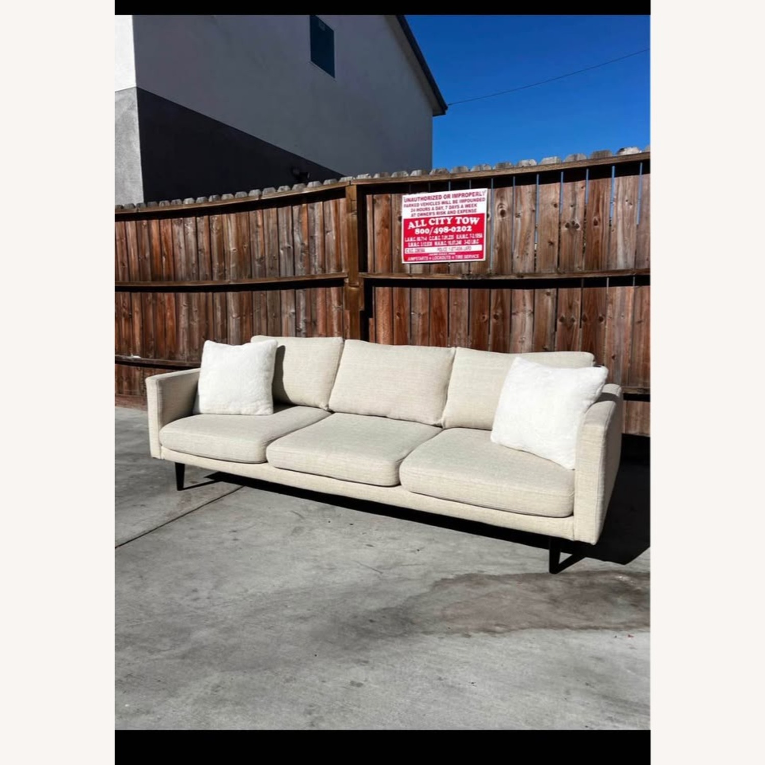 Natural Fabric 3+ Seater Sofa - image-3