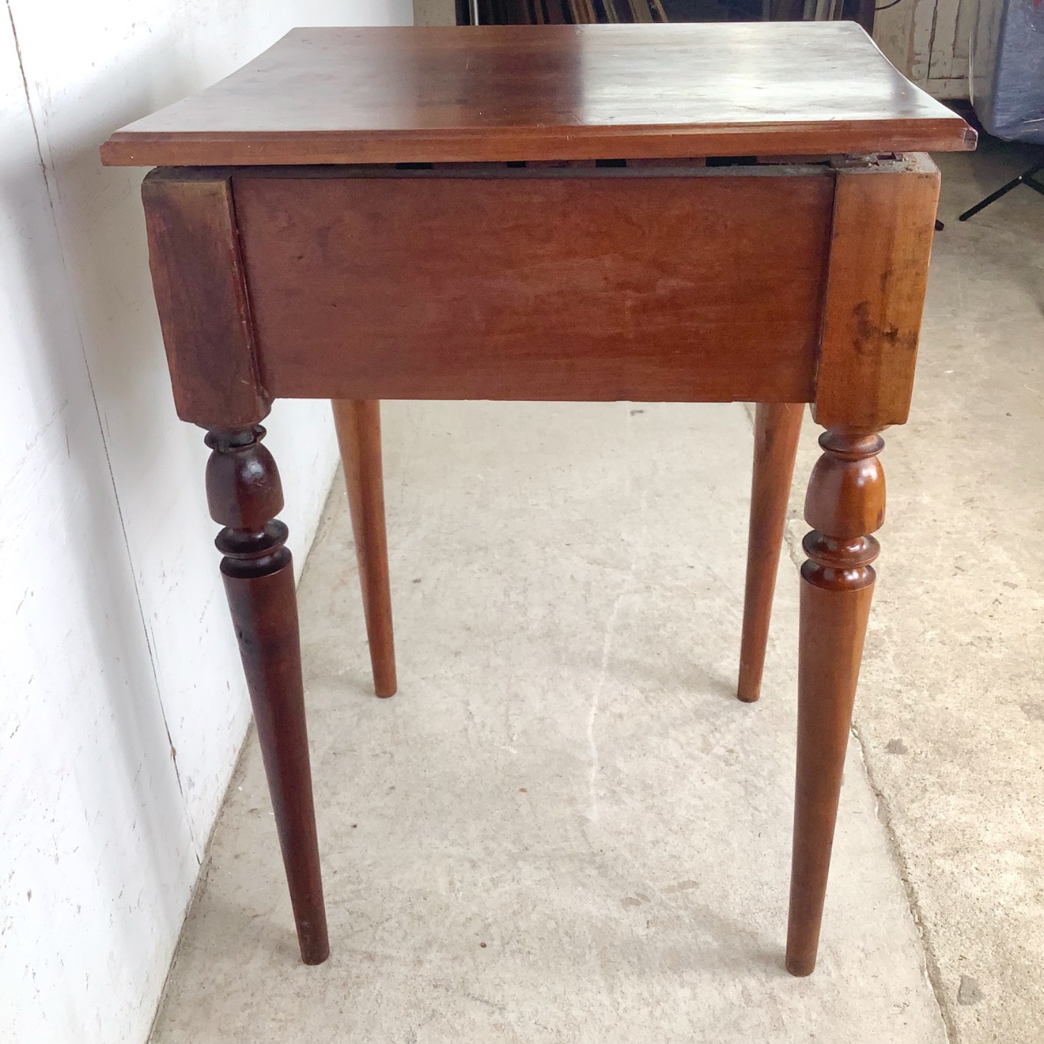 Antique French Country Walnut Side Table - image-15